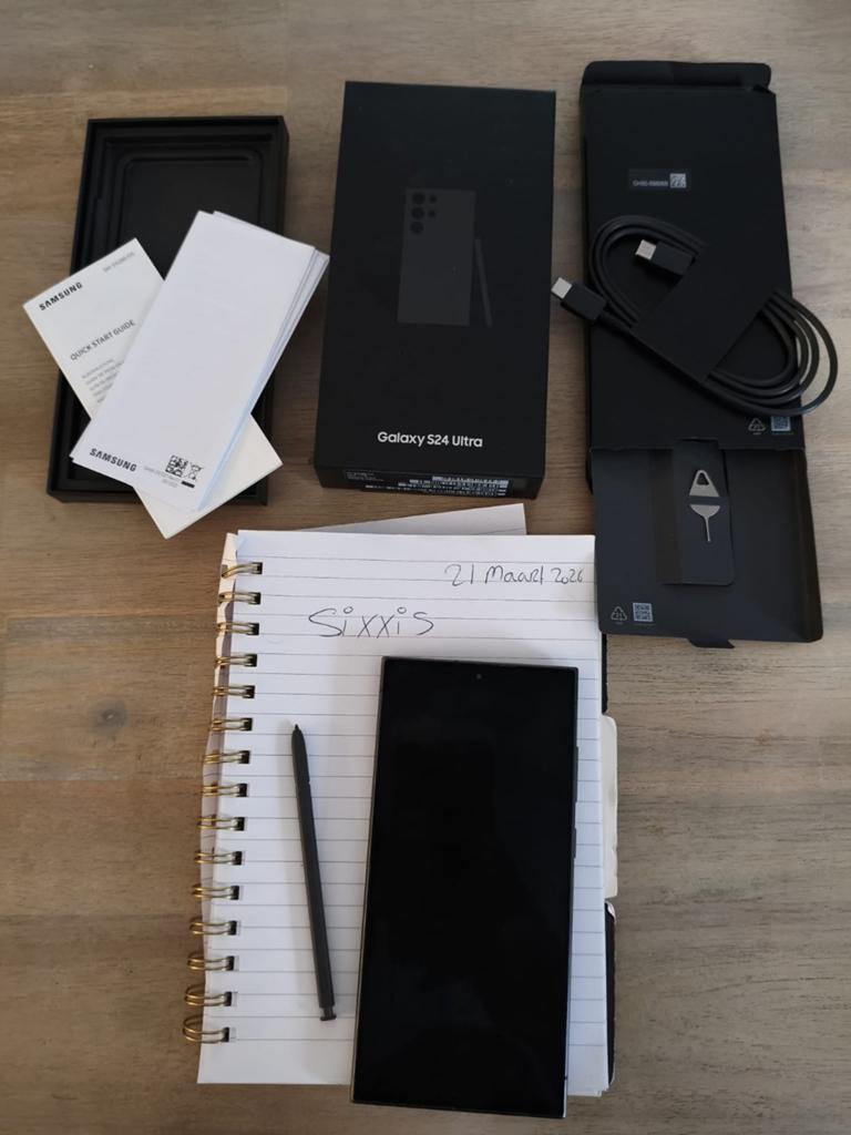 Samsung Galaxy S24 Ultra 1TB Titanium Black Nieuwstaat, Galaxy S24, Zwart, Touchscreen, Ophalen of Verzenden