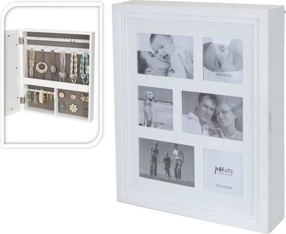 mooie sieraden opbergkast, Audio, Tv en Foto, Fotografie | Fotolijsten, Ophalen, Gebruikt, Collagefotolijst, Hangend