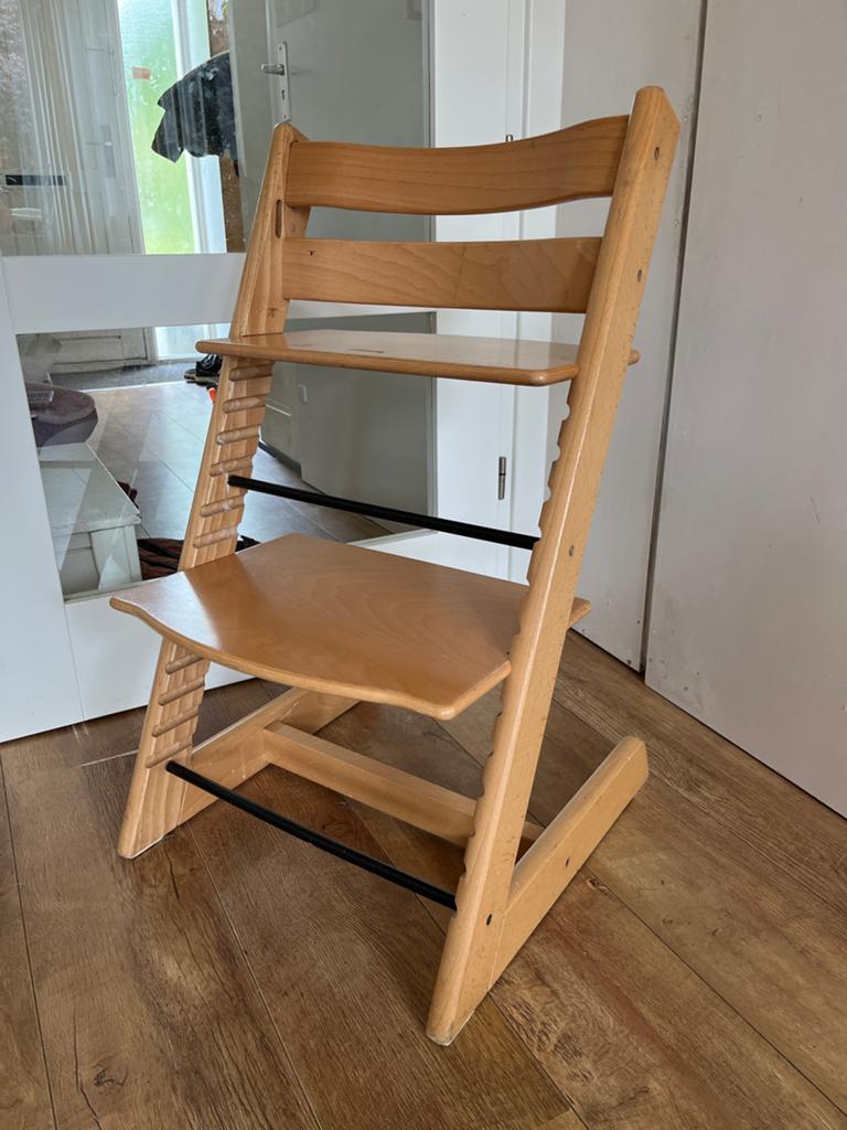 Stokke Tripp Trapp meegroeistoel - Natuurlijk hout, Ophalen, Gebruikt, Meegroeistoel, Aanschuifbaar