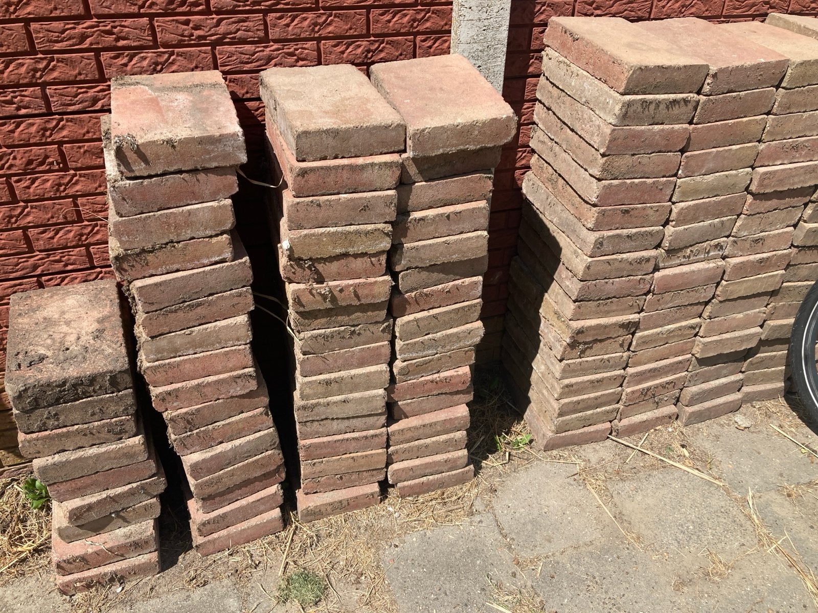 Gebruikte tegels 20x30 cm - tuin of pad, Tuin en Terras, Ophalen, Gebruikt, 10 m² of meer, Beton