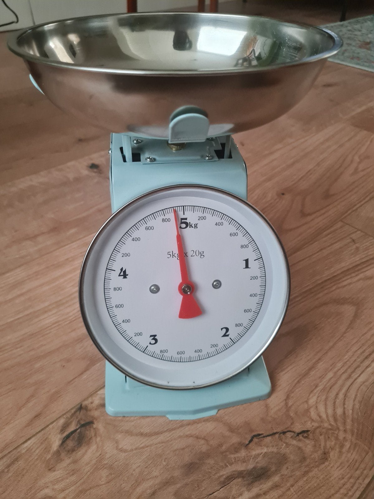 Vintage/retro stijl keukenweegschaal met kom - 5kg, Keukenweegschaal, Ophalen of Verzenden, Gebruikt, Minder dan 10 kg
