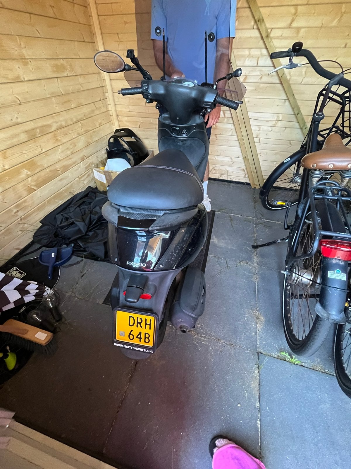 Piaggio Zip Scooter - Zwart, Goed Onderhouden, Fietsen en Brommers, Scooters | Piaggio, Ophalen, Gebruikt, Maximaal 45 km/u, Zip