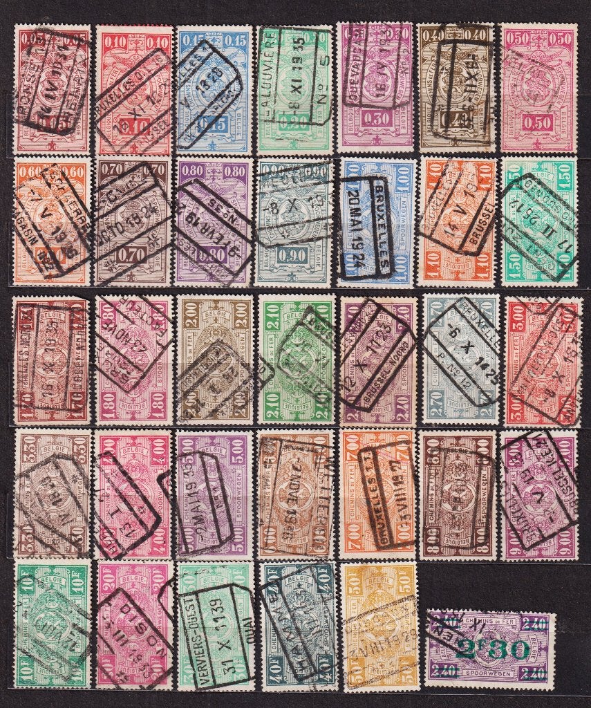 België Spoorwegzegels 1923-24 TR135-TR167 gestempeld, Ophalen, Gestempeld, Gestempeld