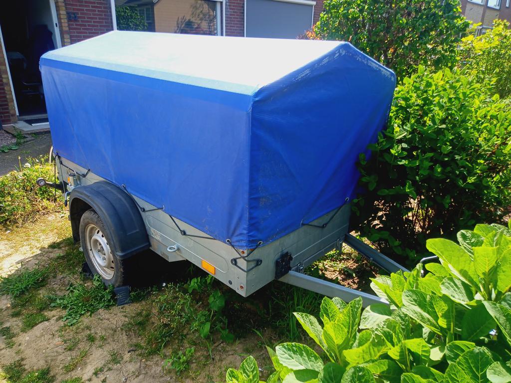 UNITRAILER aanhangwagen 200x106x100 met huif, Auto diversen, Aanhangers en Bagagewagens, Ophalen, Gebruikt