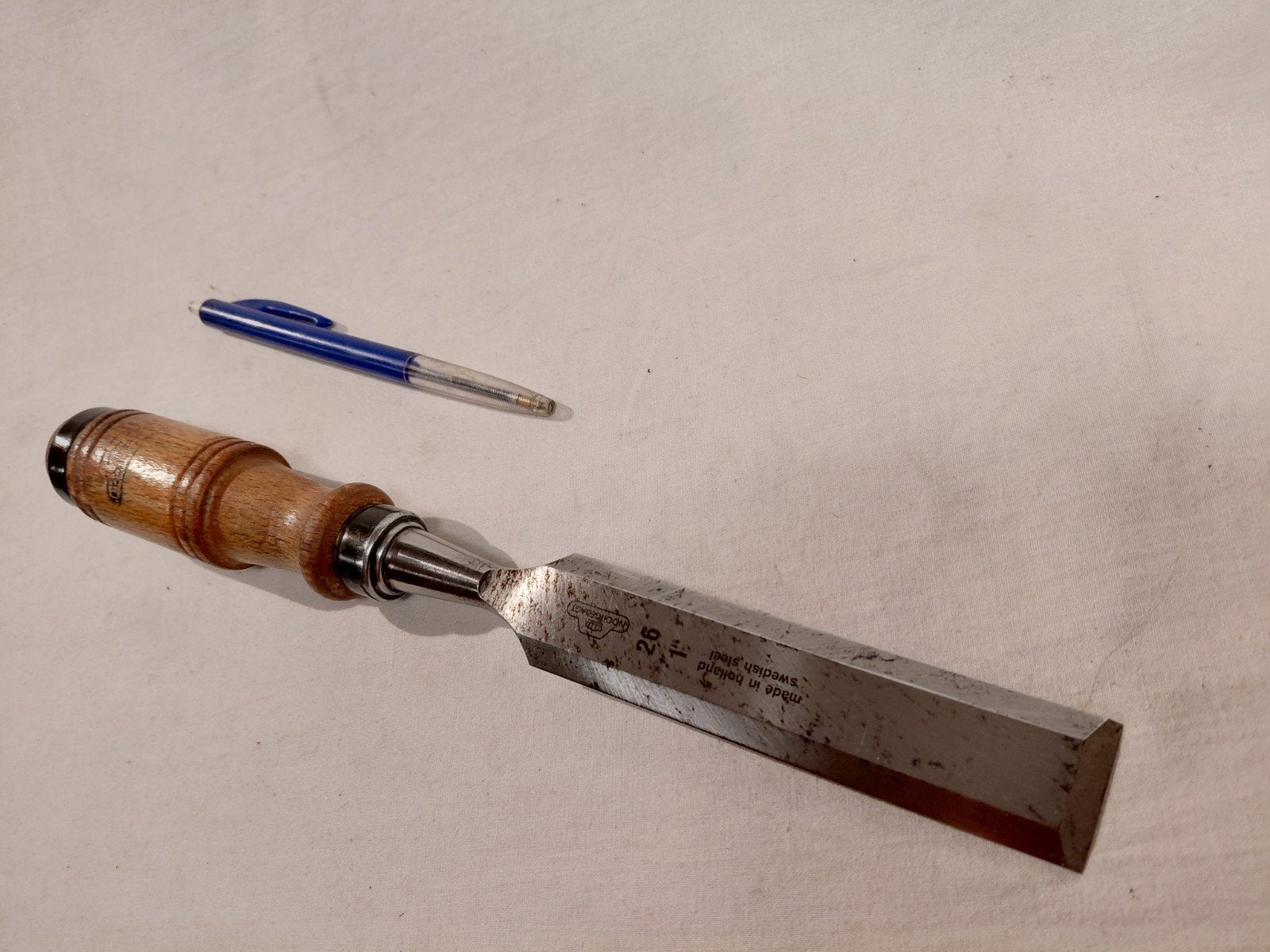 Zgan beitel, steekbeitel van Nooitgedagt 26mm, Antiek en Kunst, Ophalen of Verzenden