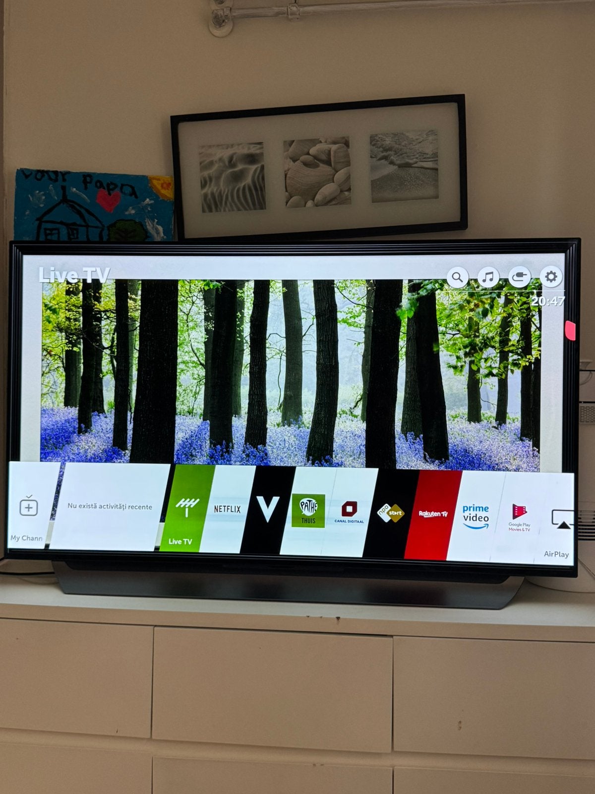 LG OLED SMART TV 4k UHD 55 inch, Ophalen, 120 Hz, Zo goed als nieuw, 100 cm of meer