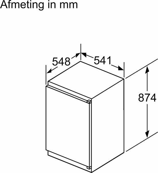 Bosch inbouw koelkast - Serie 2 - KIL22NSE0 - Sleepdeur, 85 tot 120 cm, BSH Huishoudapparaten, 100 tot 150 liter, Nieuw