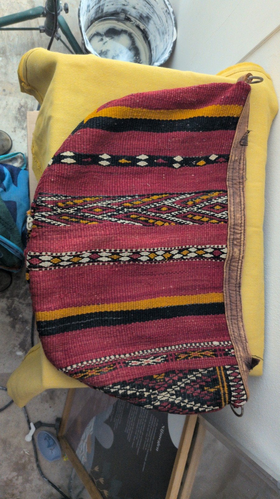 Authentieke handgemaakte Kelim clutch uit Marokko, Ophalen of Verzenden, Gebruikt, Overige kleuren, Overige typen