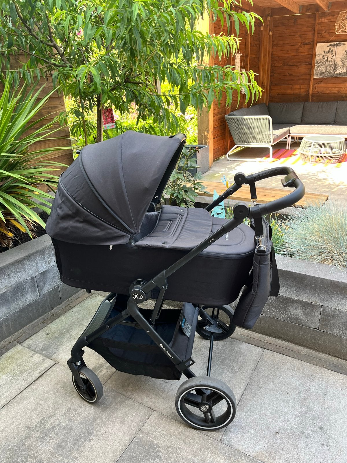 Kinderkraft Yoxi 2-in-1 Combiwagen Pure Black, Nieuw, Combiwagen, Met reiswieg, Ophalen