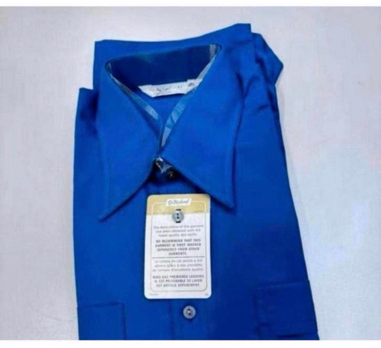 Vintage St Michael overhemd blouse Mens 42 donker-blauw new, Blauw, Nieuw, Ophalen of Verzenden, H