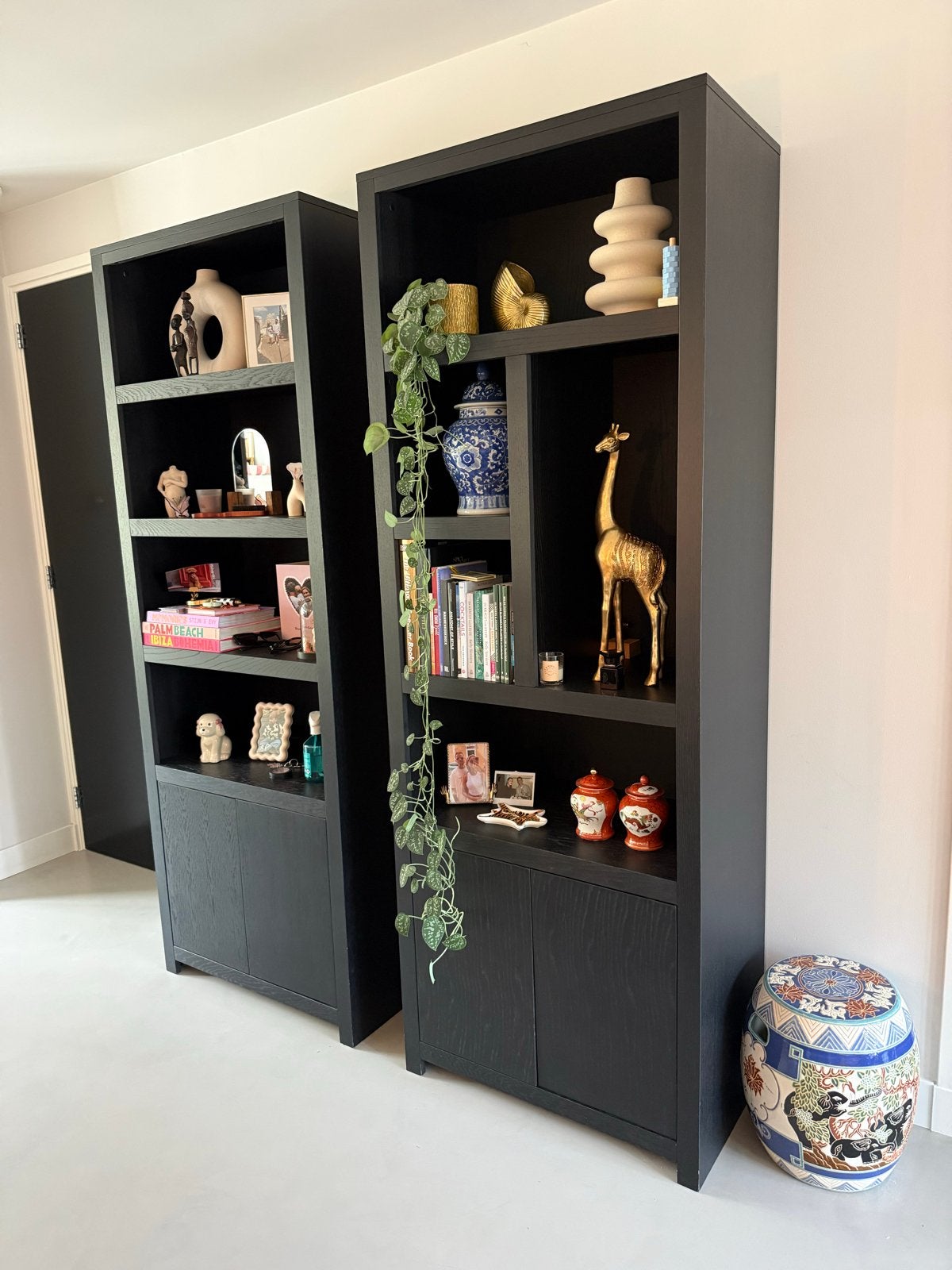 Diamond boekenkasten set Zen Lifestyle | Eikenfineer, Ophalen, 200 cm of meer, 50 tot 100 cm, Zo goed als nieuw