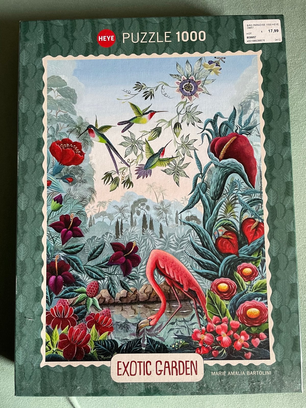 Heye Legpuzzel 1000 stukjes - Exotic Garden, Ophalen of Verzenden, 500 t/m 1500 stukjes, Zo goed als nieuw, Legpuzzel