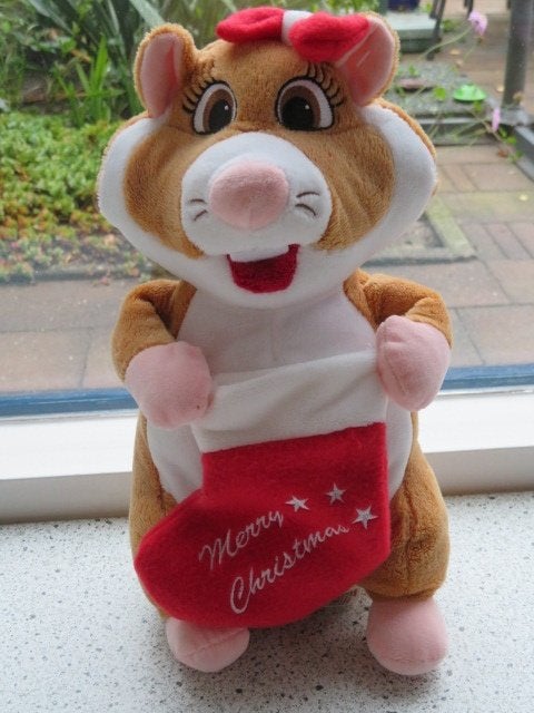 Hamster AH Albert Heijn Kerstmis + kerstsok Merry Christmas, Albert Heijn, Hamster, Ophalen of Verzenden, Zo goed als nieuw