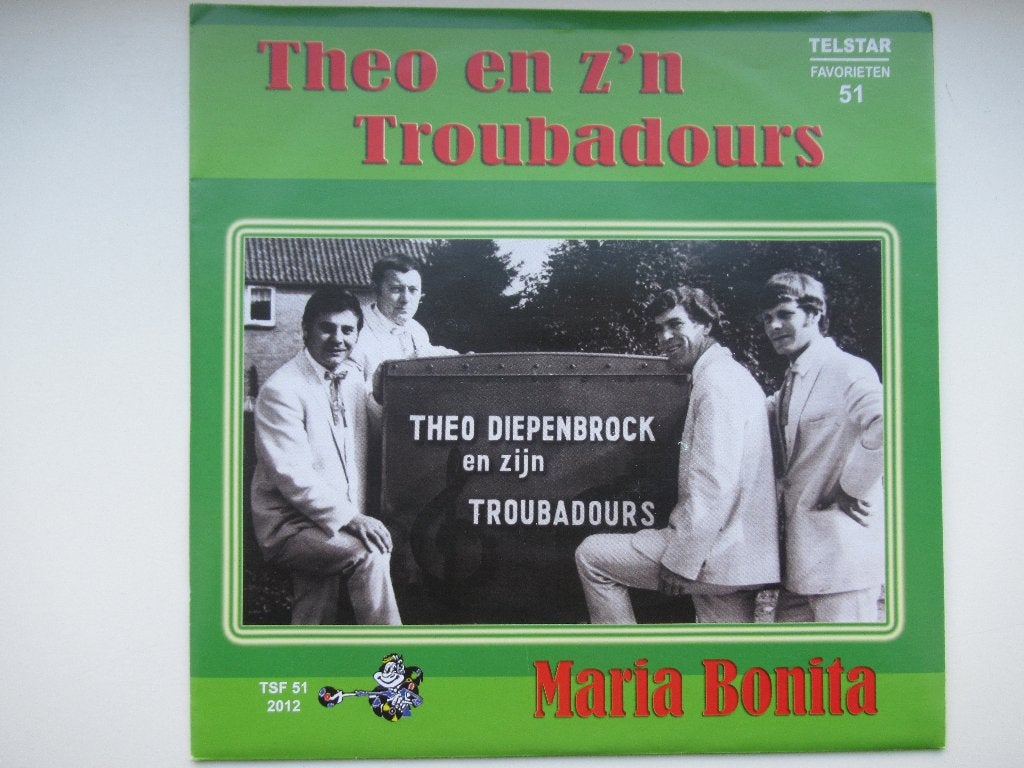THEO EN Z'N TROUBADOURS # MARIA BONITA/ROSALINDE ( TELSTAR), 7 inch, Ophalen of Verzenden, Fotohoes, Levenslied of Smartlap