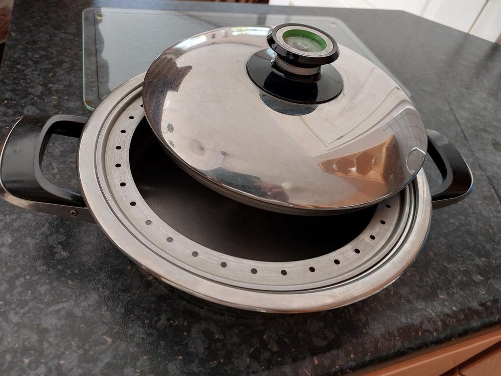 AMC hapjes/braadpan, Ophalen of Verzenden, Gietijzer, Koekenpan of Braadpan