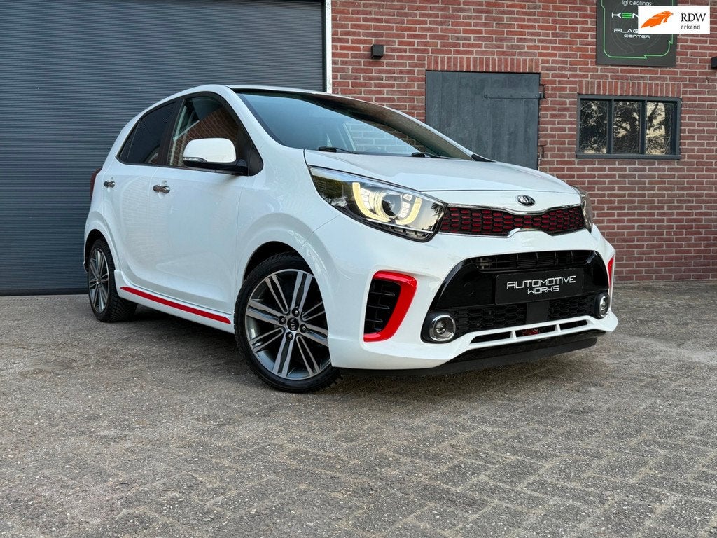 Kia Picanto 1.2 GT-Line Automaat | Stuurwielverwarming l Cli, Gebruikt, Zwart, Overige carrosserieën, Wit