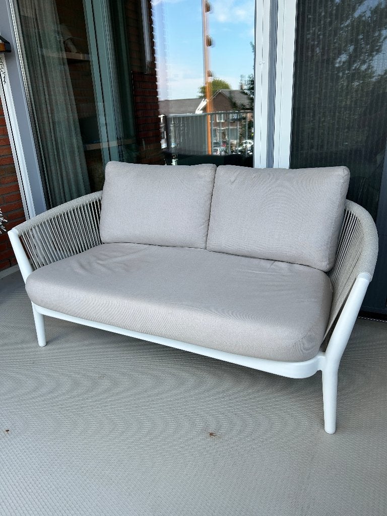 Lounchebank 2 persoons, Tuin en Terras, Aluminium, Zo goed als nieuw, Loungeset, Bank