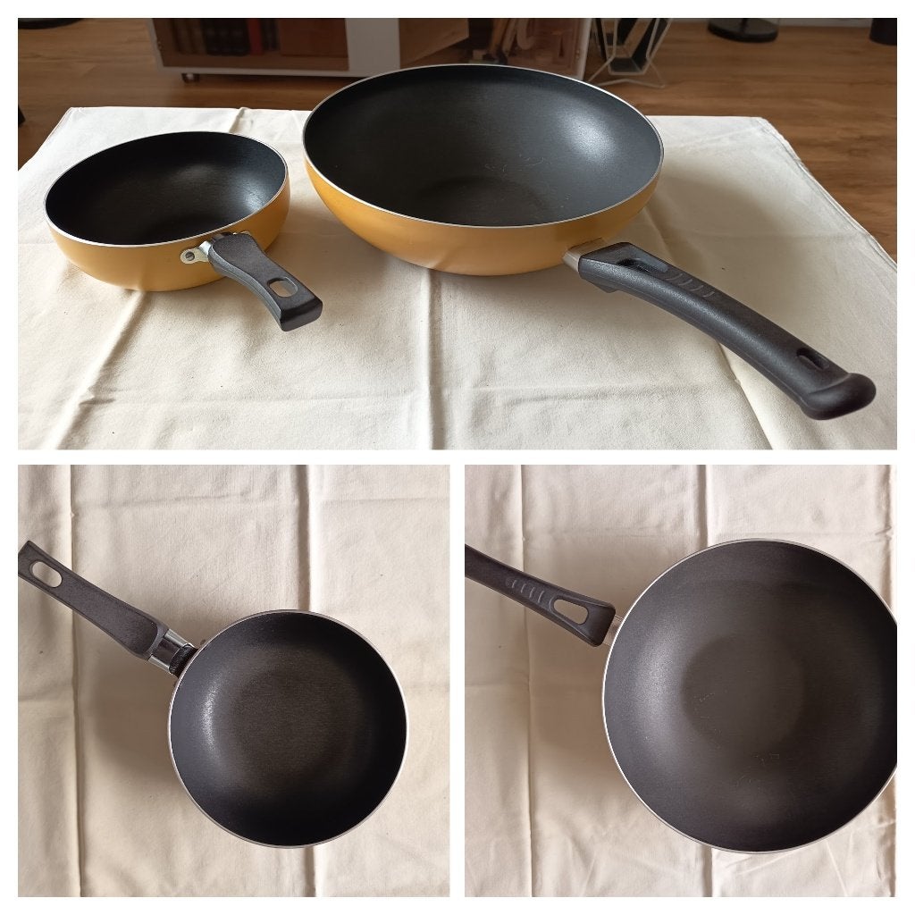 Pannen set (z.g.a.n.), Antiaanbaklaag, Verzenden, Aluminium, Pannenset
