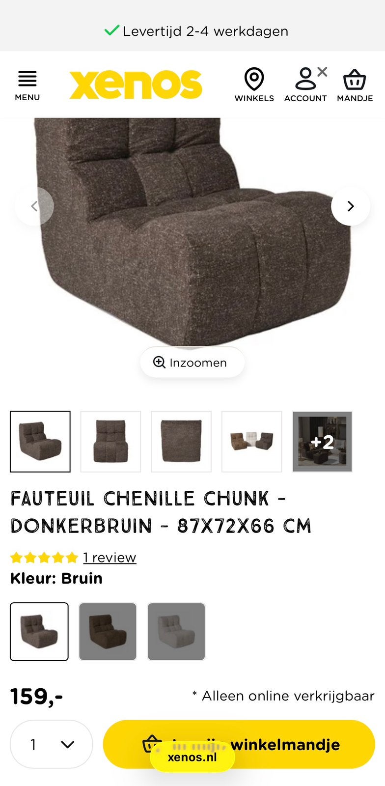 Xenos fateuil., Ophalen, Nieuw, Bruin, Overige typen