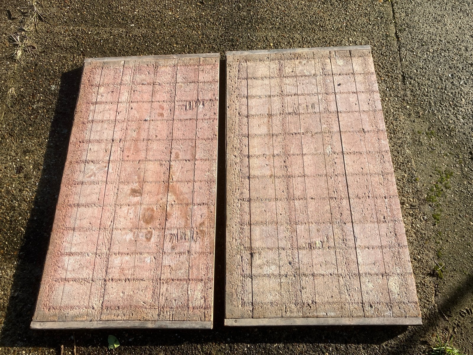 Vintage Droogplanken voor Bakstenen/Betonblokken (2 stuks), Antiek en Kunst, Ophalen