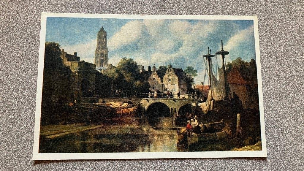 Oude ansichtkaart 'Gezicht op Amersfoort., Verzamelen, Ophalen of Verzenden, Voor 1920, Ongelopen, Utrecht