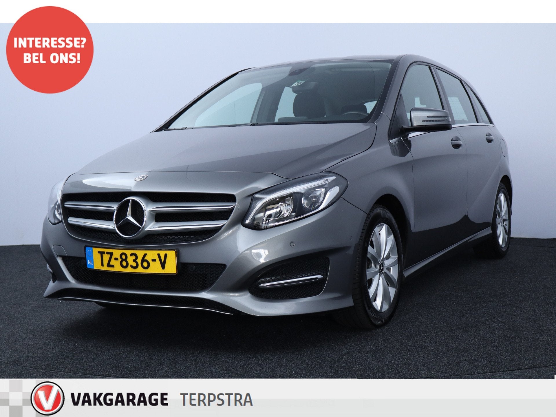 Mercedes-Benz B-Klasse 180 Ambition/ 16'' LMV/ LED Koplampen, Auto's, Gebruikt, 4 cilinders, 122 pk, Zilver of Grijs