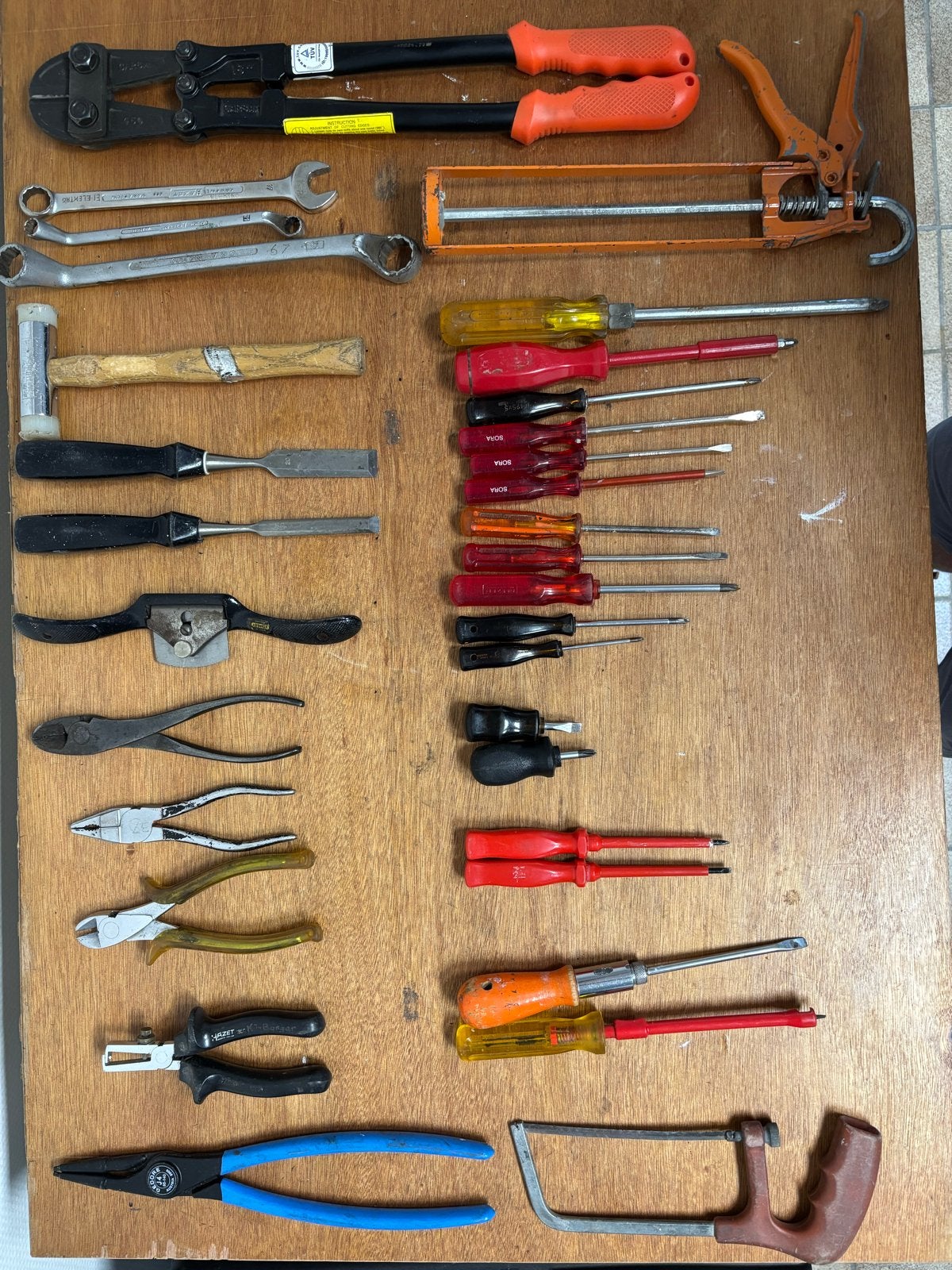 Grote set diverse handgereedschappen, Ophalen, Gebruikt, Beitel, Overige merken