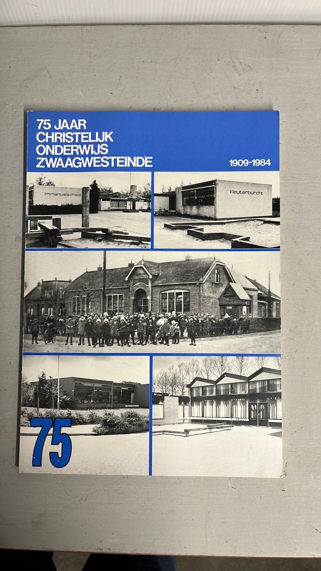 Boek 75 jaar christelijk onderwijs Zwaagwesteinde 1909-1984, Boeken, Geschiedenis | Stad en Regio, Ophalen of Verzenden, Zo goed als nieuw