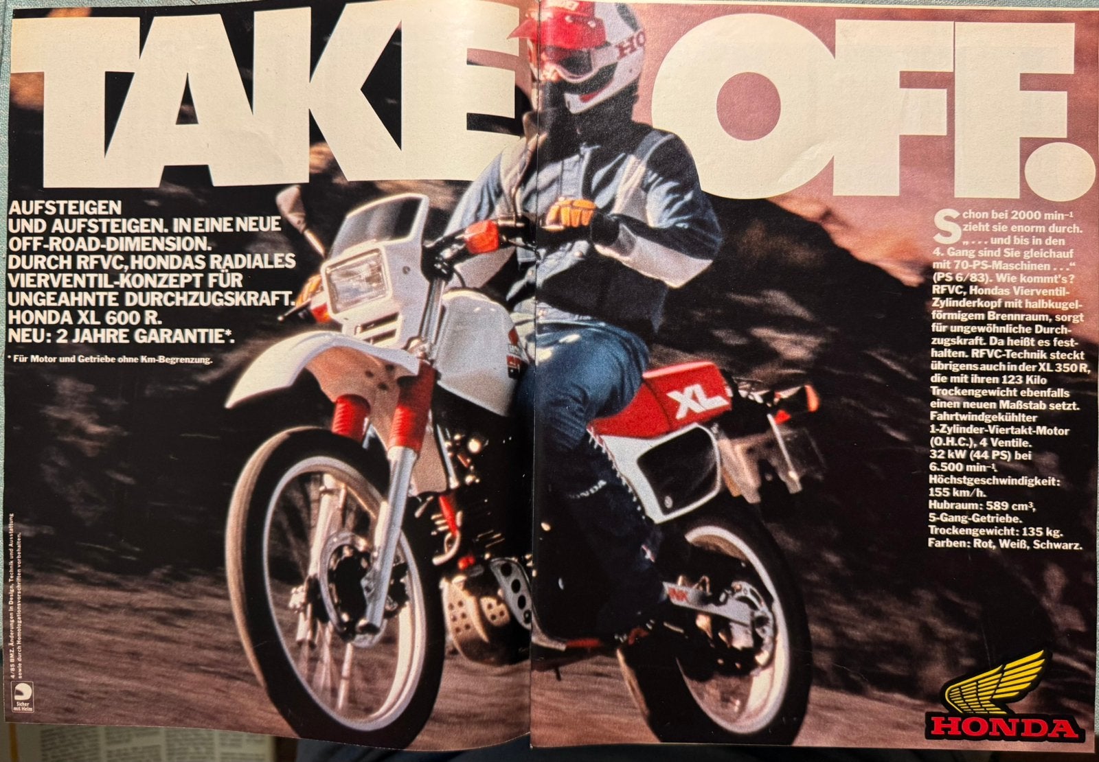 Advertentie 1983 Honda XL600R, Verzenden, Zo goed als nieuw, Motoren
