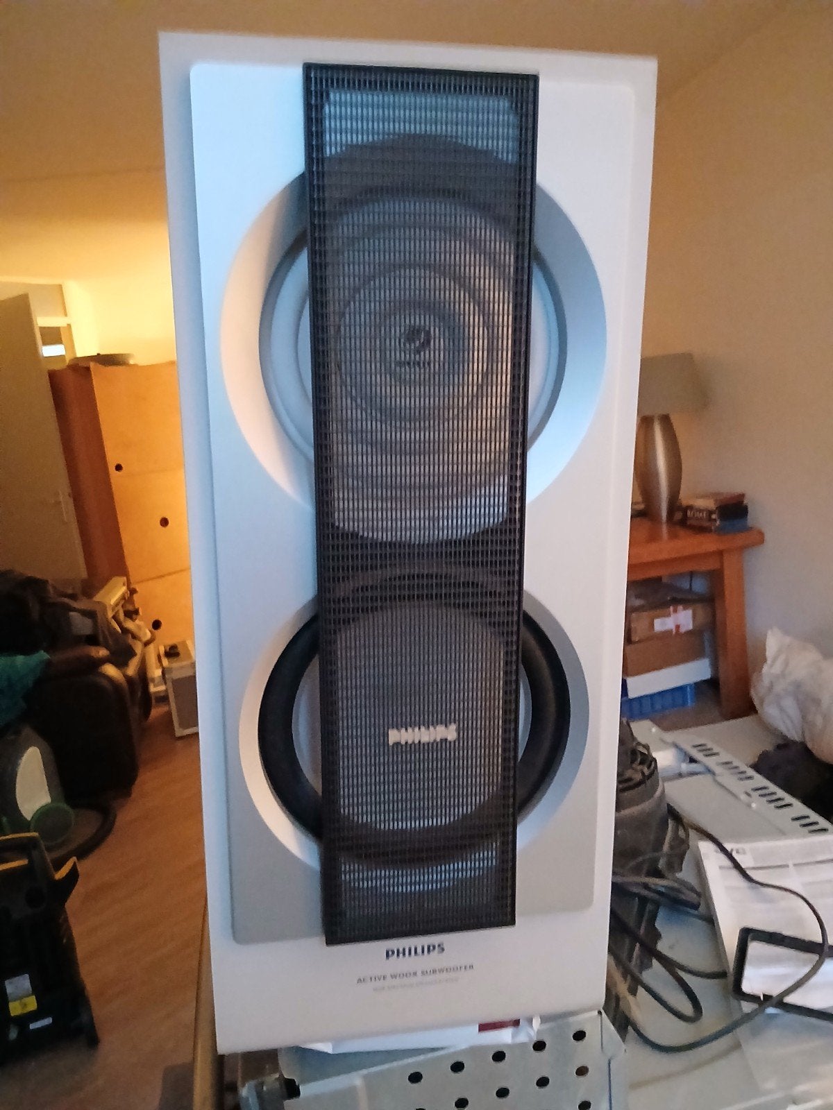 Philips SW8000SA/00S actieve subwoofer, Audio, Tv en Foto, 150 watt of meer, Philips, Gebruikt, Subwoofer