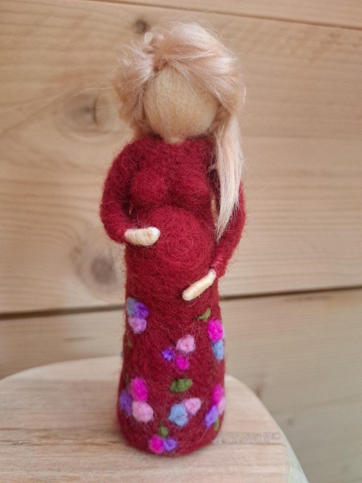 seizoenstafel babykamer zwangere mama  wol naaldvilt, Ophalen of Verzenden, Nieuw, Figuurtje(s), Wolvilt