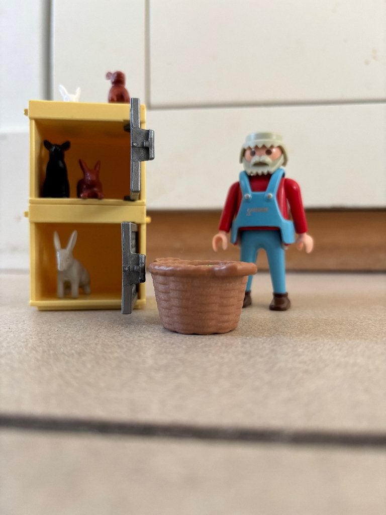 Playmobil 4491 Konijnenhok met boer en konijnen, Ophalen of Verzenden, Gebruikt