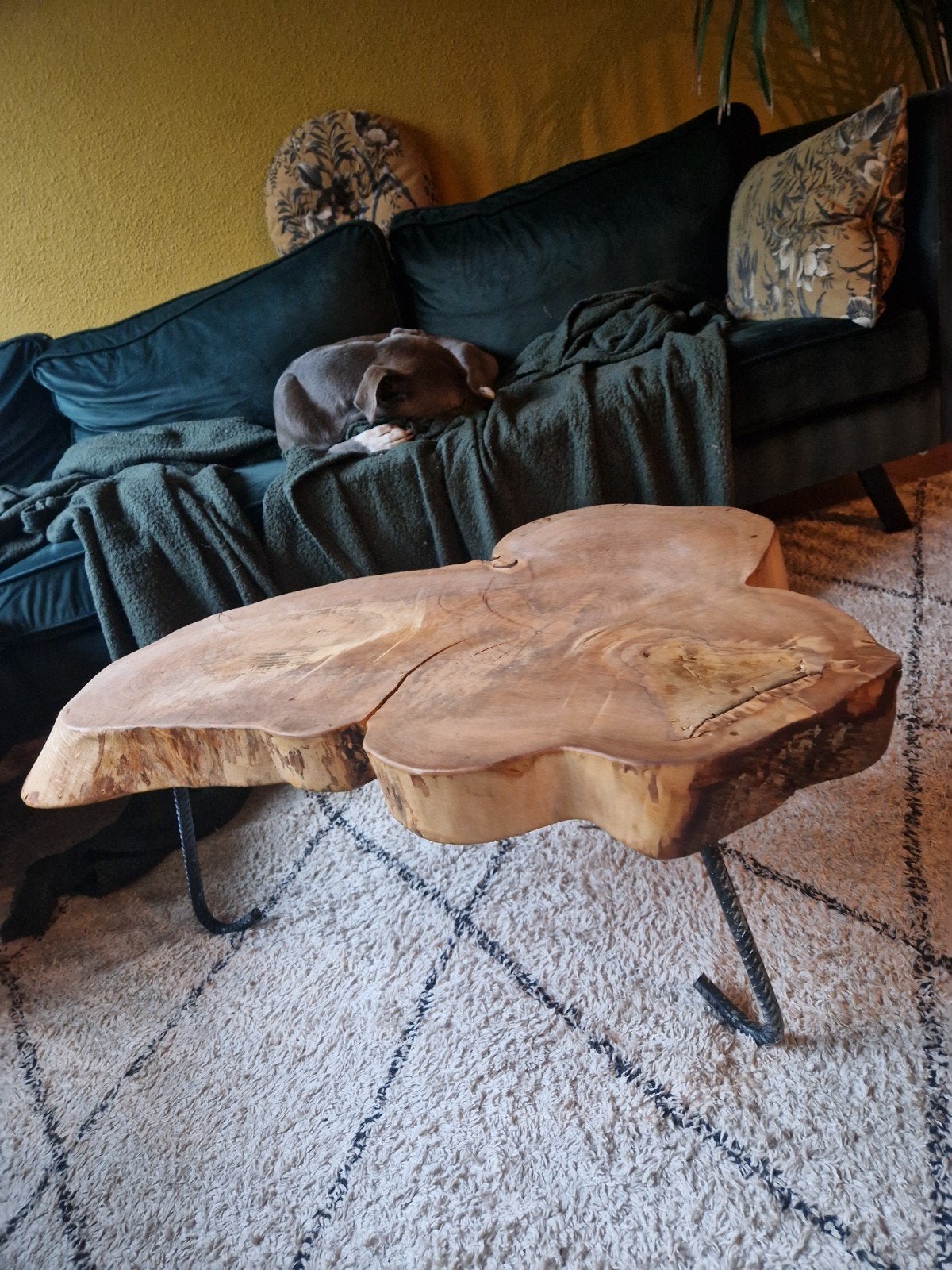 boomstam tafel, Huis en Inrichting, Ophalen, Rechthoekig, 200 cm of meer, 50 tot 100 cm