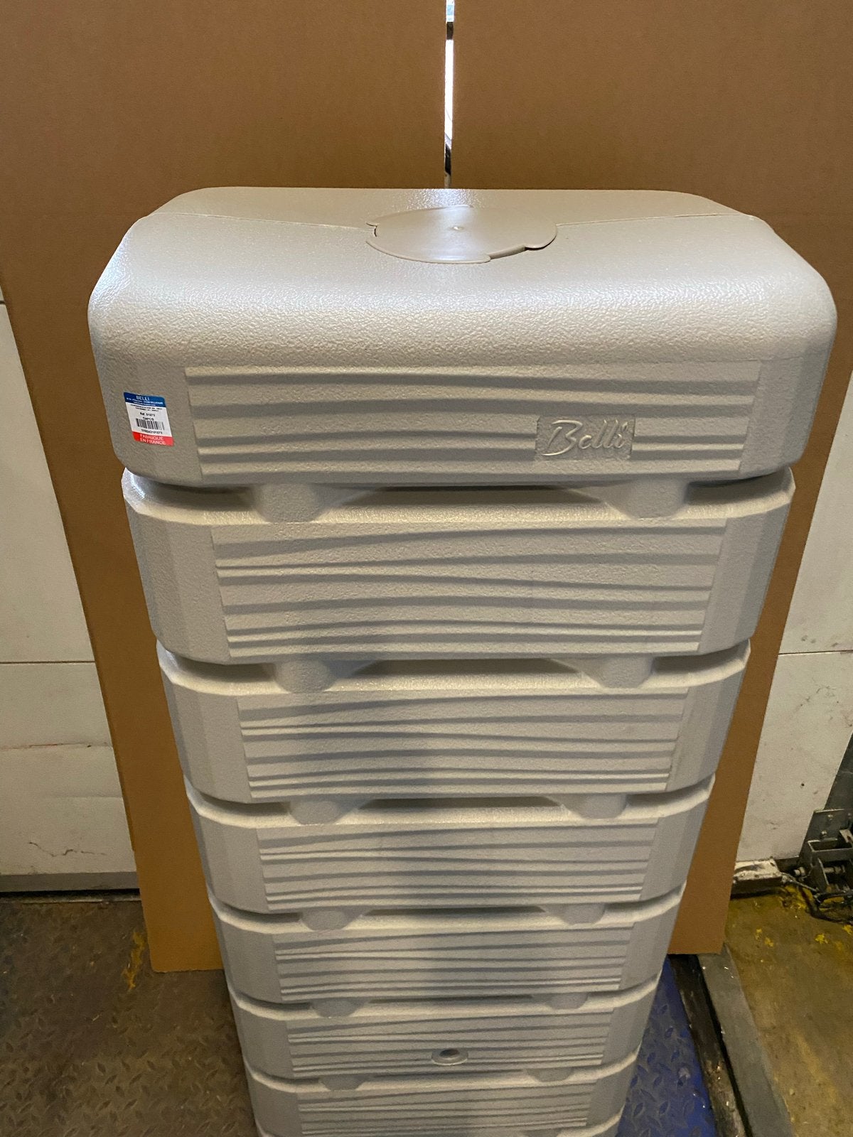 Nieuwe Regenton 320L Taupe - Stijlvol en Duurzaam, Tuin en Terras, 150 liter of meer, Ophalen, Nieuw, Kunststof