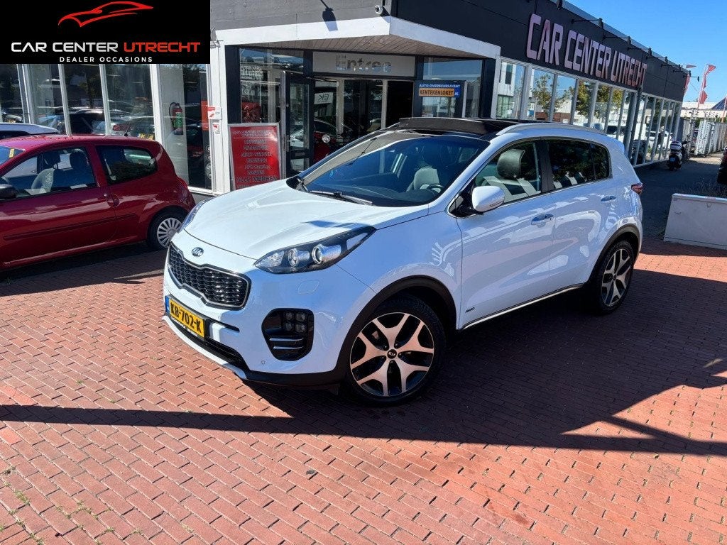 Kia Sportage 1.6 T-GDI 4WD GT Line PlusLine vol opties, Auto's, Gebruikt, 4 cilinders, Wit, Leder