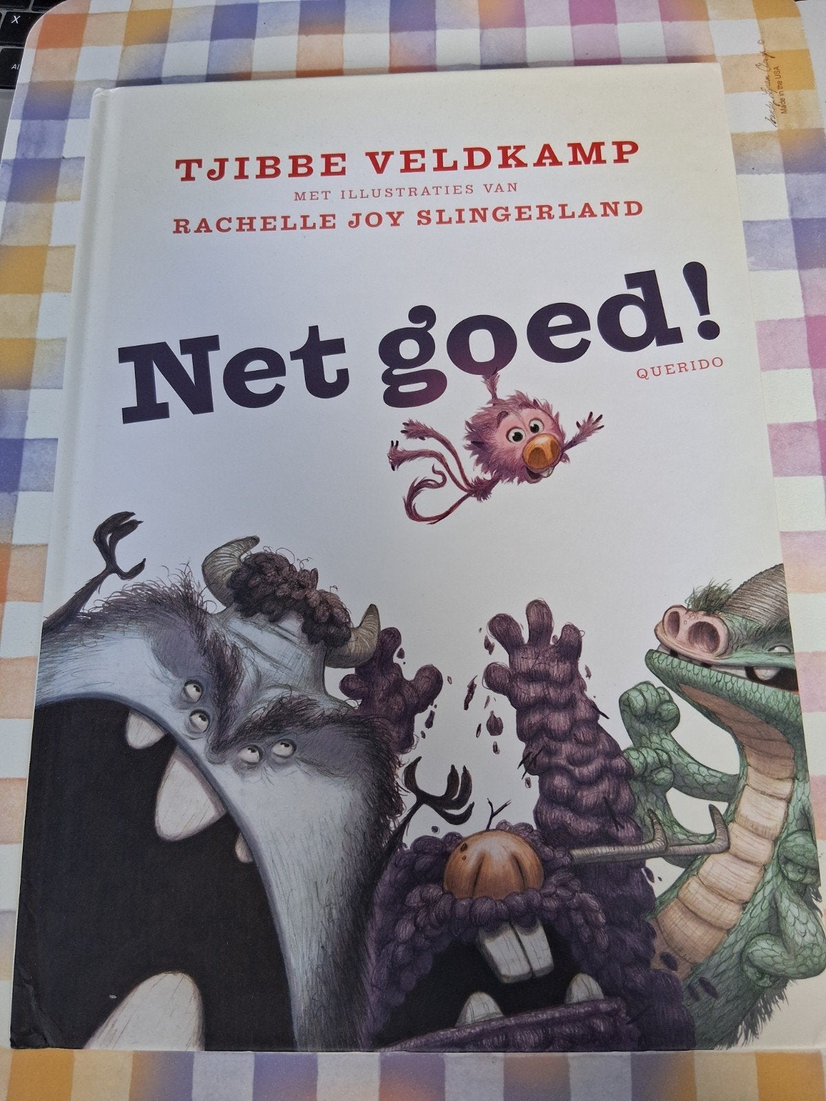prentenboek tjibbe veldkamp - net goed!, Ophalen of Verzenden, Gelezen, Prentenboek