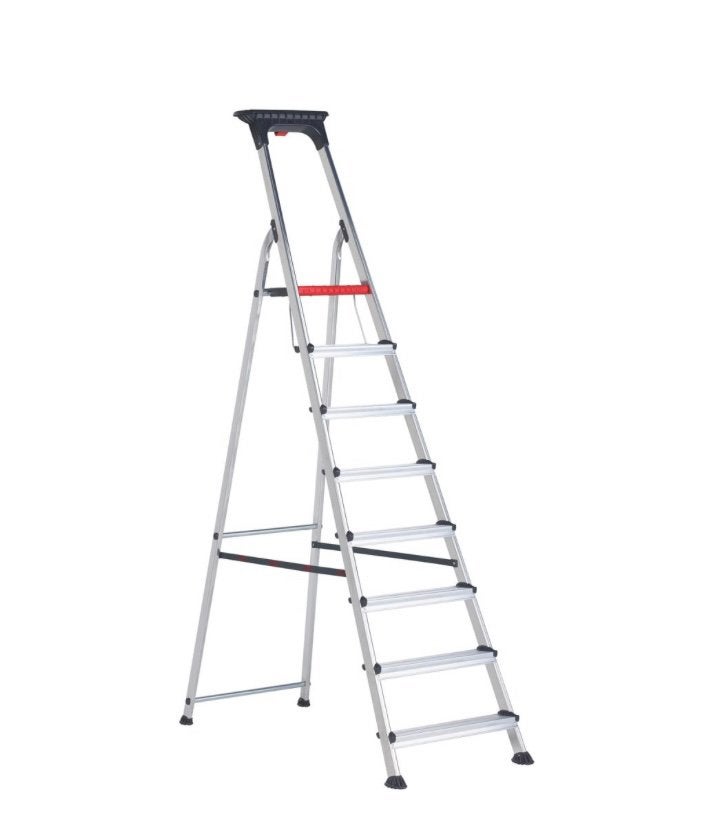 Altrex ladder/ huishoudtrap 8-treeds, Ophalen, Trap, Zo goed als nieuw, Opvouwbaar of Inschuifbaar