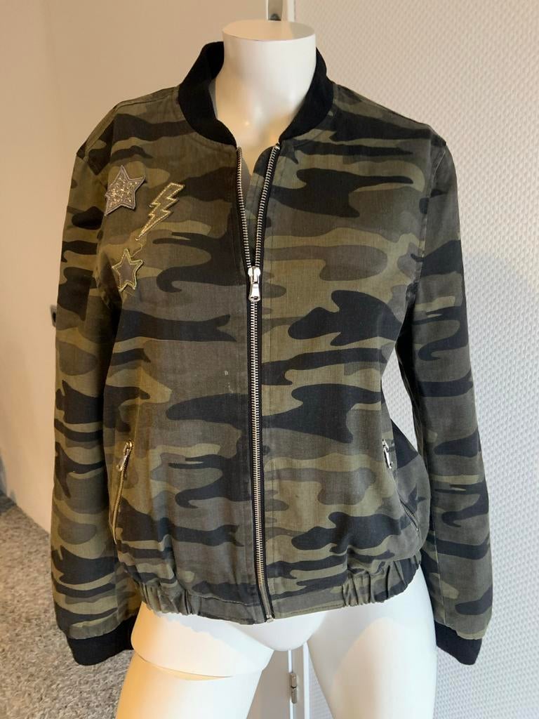 Zara demin jasje met camouflage maat m, Maat 38/40 (M), ., Ophalen of Verzenden, Zo goed als nieuw