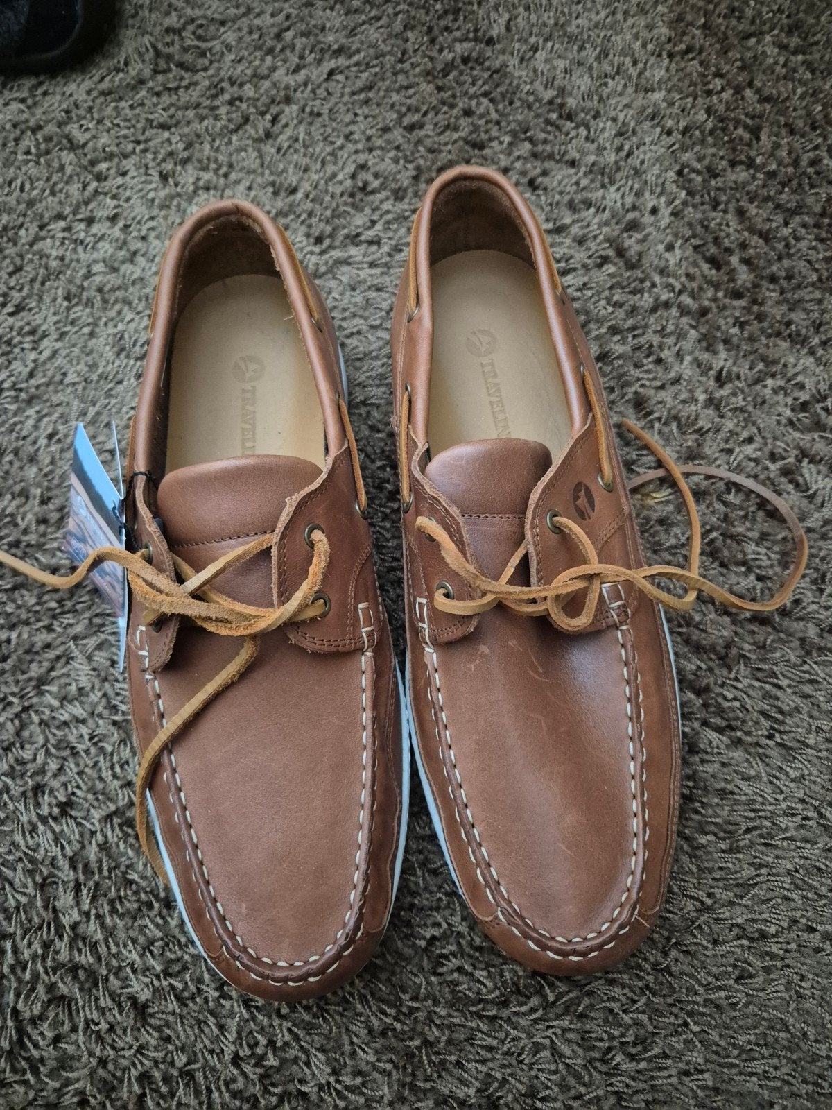 Nieuwe Travelin' heren loafers maat 47, cognac, Loafers, Bruin, Nieuw, Ophalen of Verzenden