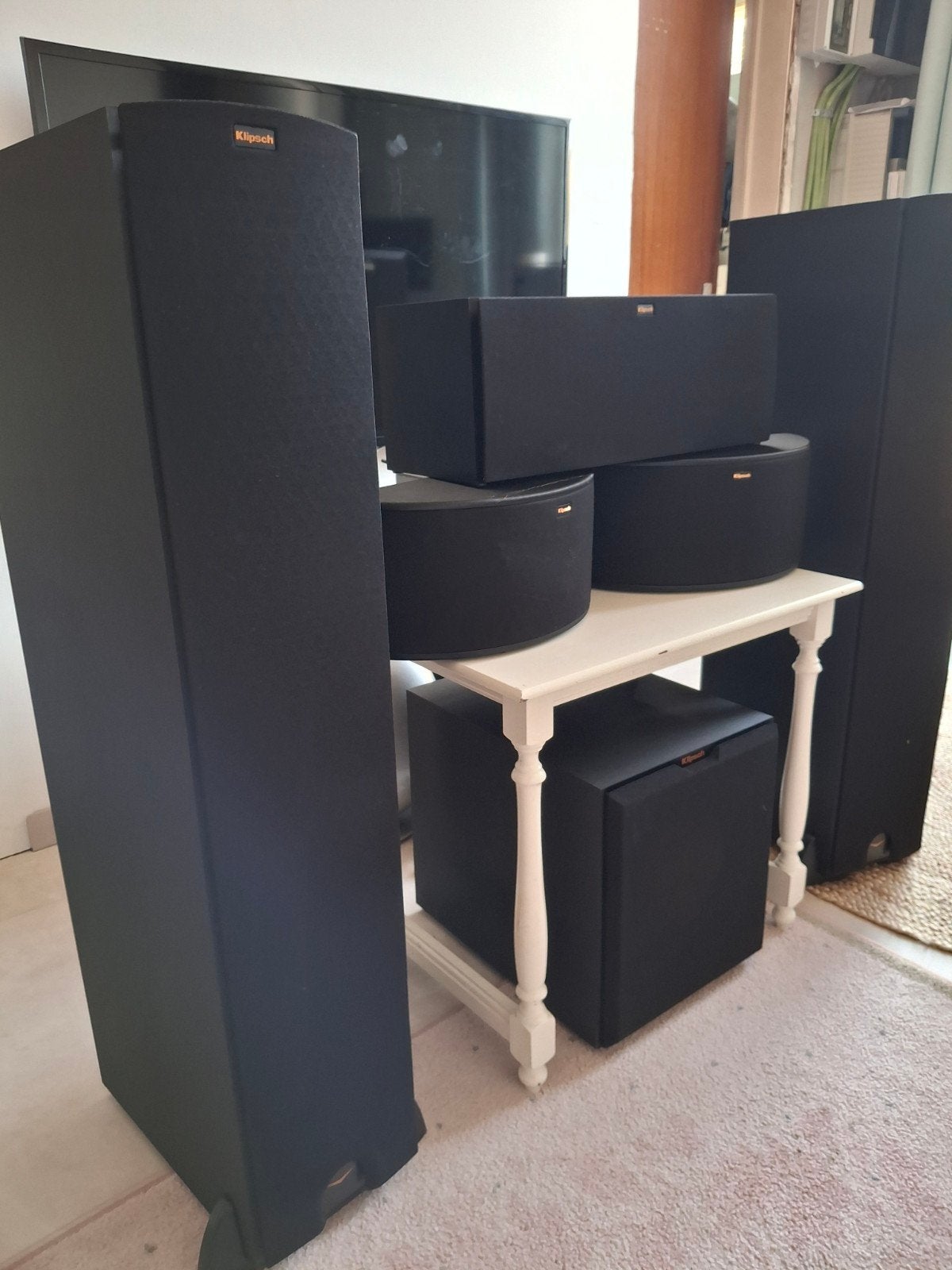 Klipsch 5.1 R-26F + R-25C + * R-14S * + R-10SW CE, Ophalen, Gebruikt, Surroundset, Overige merken