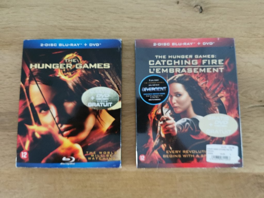 The Hunger Games blu-ray's + dvd, Ophalen of Verzenden, Zo goed als nieuw, Actie