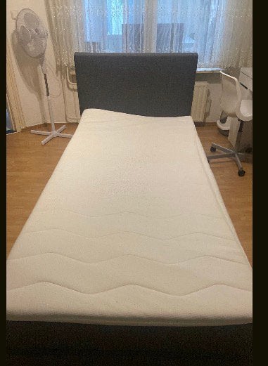 1 persoon boxspring, Ophalen, Gebruikt, Eenpersoons, 90 cm