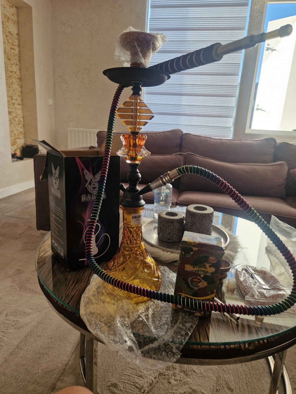 Nieuwe waterpijp / shisha met accessoires, Ophalen of Verzenden, Nieuw, (Water)pijp