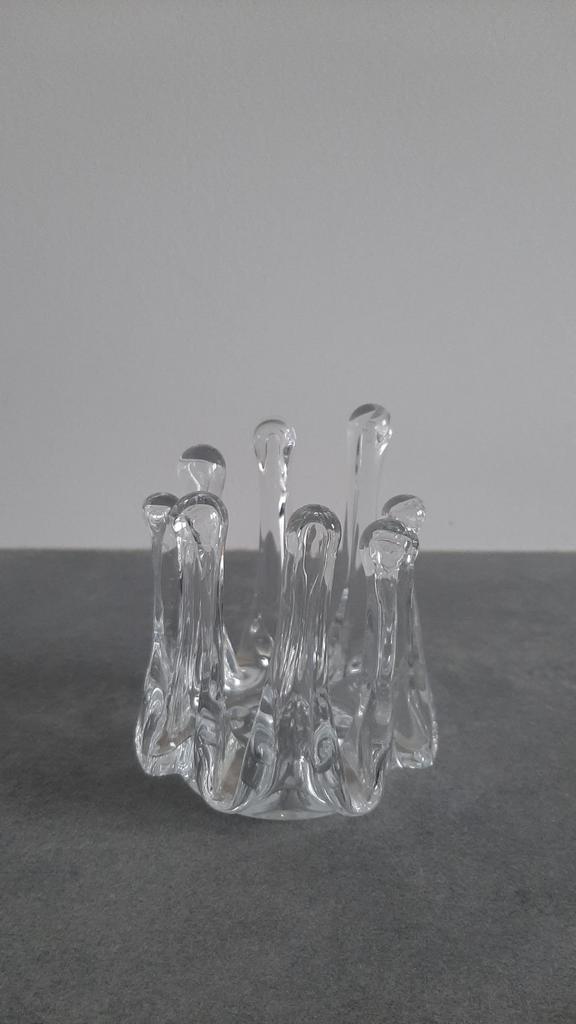 Bergdala Glass Gränna Glasbruk Zweedse glazen kaarshouder, Antiek en Kunst, Antiek | Glas en Kristal, Ophalen of Verzenden