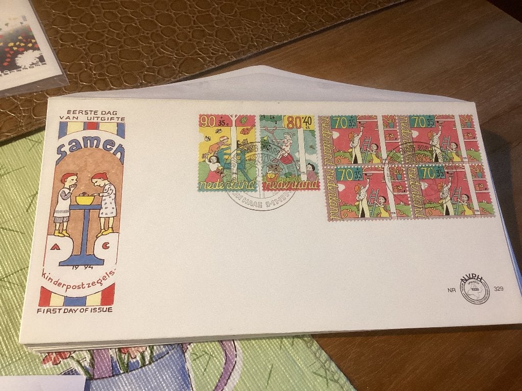 No5068 Afwijkend kinder fdc E329 Heb ook Nederland jaargang, Ophalen, Onbeschreven, Nederland