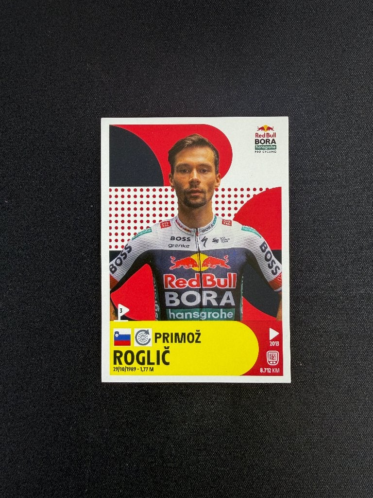 Primoz Roglic Panini Tour de France 2025 Sticker Bora, Verzenden, Zo goed als nieuw, Overige sporten, Poster, Plaatje of Sticker