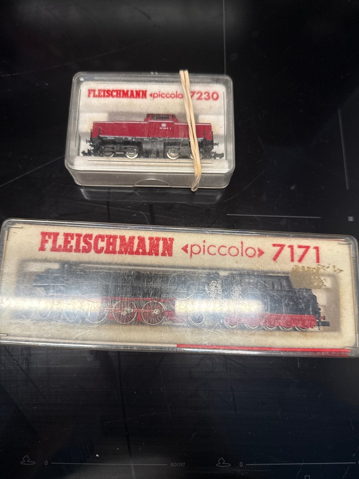 Fleischmann Piccolo Treinen: Locomotieven 7230 en 7171, Ophalen of Verzenden, Gebruikt, Locomotief, Fleischmann