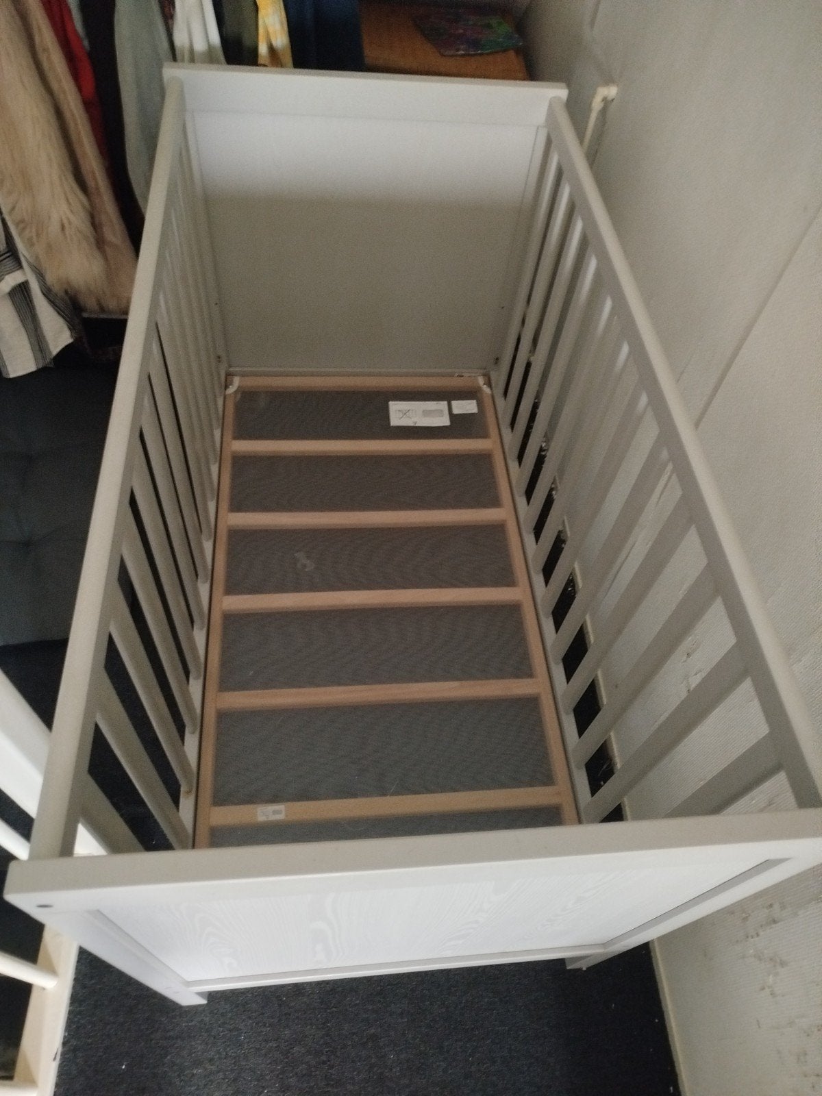 Ikea ledikant, wit, inclusief matras, Ophalen, Gebruikt, Ledikant