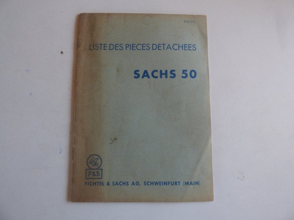 SACHS 50 ONDERDELENLIJST 310.6 F/2, Ophalen of Verzenden, Gebruikt