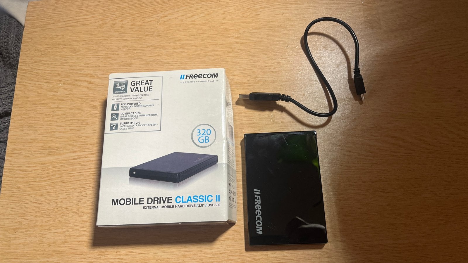 Freecom Mobile Drive Classic II 320GB External Hard Drive, Ophalen, Zo goed als nieuw